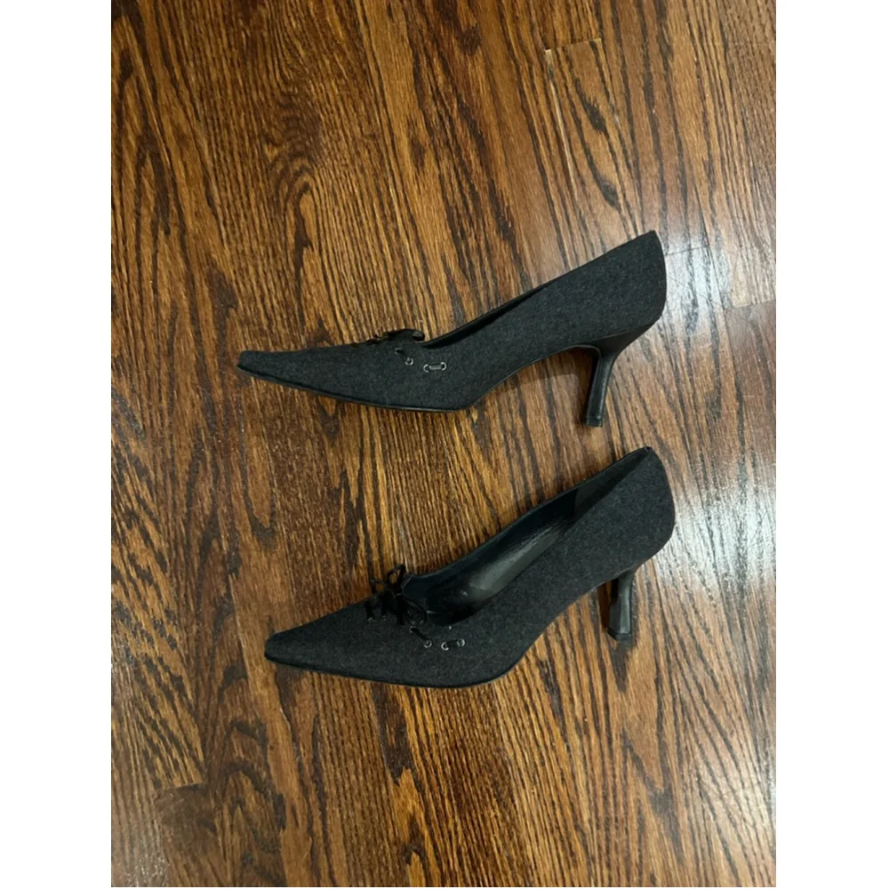 Women's Stuart Weitzman Heels Size 9.5 Gray - Picture 5 of 10